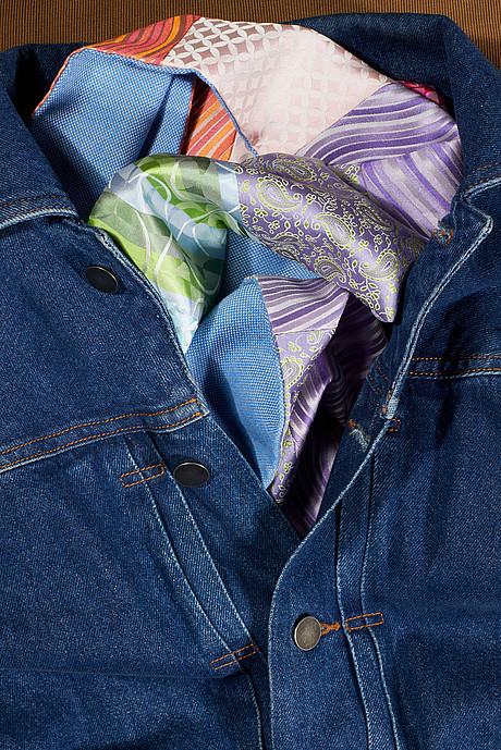 Schal, 33x180, Seide/Wolle